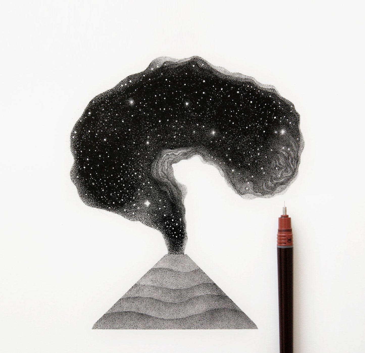 Galactic Volcano - Original drawing